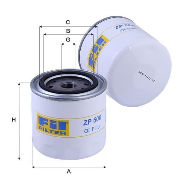 FİL ZP506 YAĞ FİLTRESİ DKS TOFAŞ BMC TM30