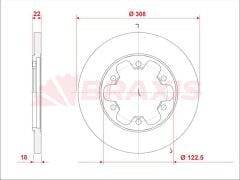 Braxis ARKA FREN DISKI YENI KASA TRANSIT V363 CIFT TEKER 6 BIJON 14> ( TAKIM FIYAT )