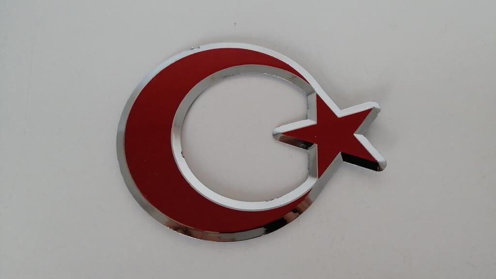 SÜSLEN ARMA AY YILDIZ PLEKSİ YAPIŞTIRMA