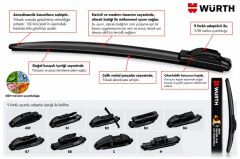 WÜRTH SİLECEK SÜPÜRGESİ PLUS 500 mm (50 cm) 9 APARATLI