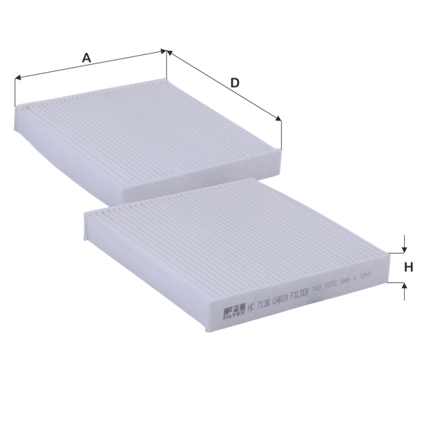 FİL HC7138 POLEN FİLTRESİ TOYOTA AURİS AVENSİS COROLLA