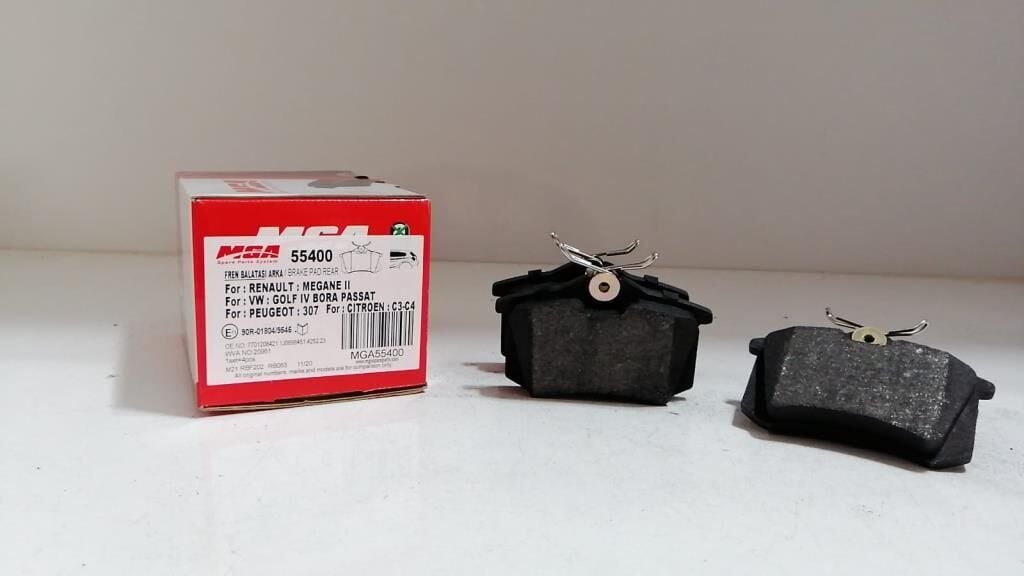 MGA FREN BALATASI ARKA KABLOSUZ 15MM MEGANE II P307 C3 C4 CADDY 04-15 GOLF 84-16 PASSAT 97-05 POLO 18- AUDİ A1 18- A3 13-16 A4 01-08 A6 00-05 İBİZA 18- LEON 00-16 OCTAVİA 97-17