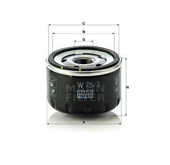 MANN YAĞ FİLTRESİ RENAULT R12 R9 R19 TOROS CLİO KANGO MEGANE