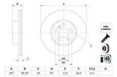 Bosch FREN DISKI ON BMW G20 G21 17>