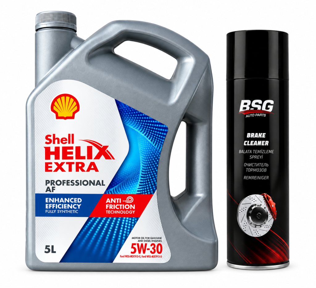 SHELL HELIX EXTRA PRO AF 5W-30 5 Litre + Balata Spreyi 500 ml