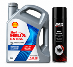 SHELL HELIX EXTRA PRO AF 5W-30 5 Litre + Balata Spreyi 500 ml