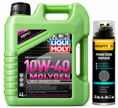 Liqui Moly Molygen New Generation 10W-40 Motor Yağı 4 Litre + Lastik Tamir Kiti 400 ml