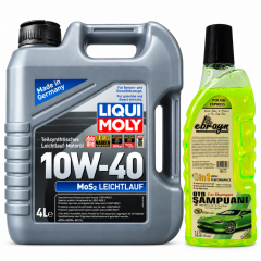 Liqui Moly Mos2 Leichtlauf 10W-40 Motor Yağı 4 Litre + Oto Şampuan 1000 ml