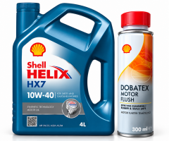 SHELL HELİX HX7 MOTOR YAĞI 10W-40 4 Litre + Shell Motor ve Karter İçi Temizleyici 300 ml