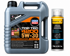 Liqui Moly Top Tec 4200 5W-30 Motor Yağı 4 Litre + Klima Bombası 200 ml