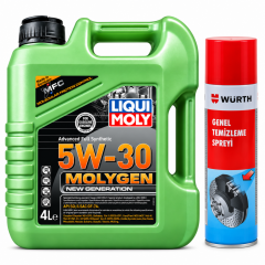 Liqui Moly Molygen New Generation 5W-30 Motor Yağı 4 Litre + Würth Balata Spreyi 500 ml