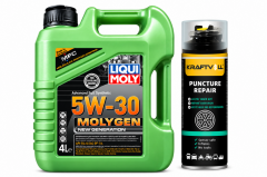 Liqui Moly Molygen New Generation 5W-30 Motor Yağı 4 Litre + Lastik Tamir Kiti 400 ml