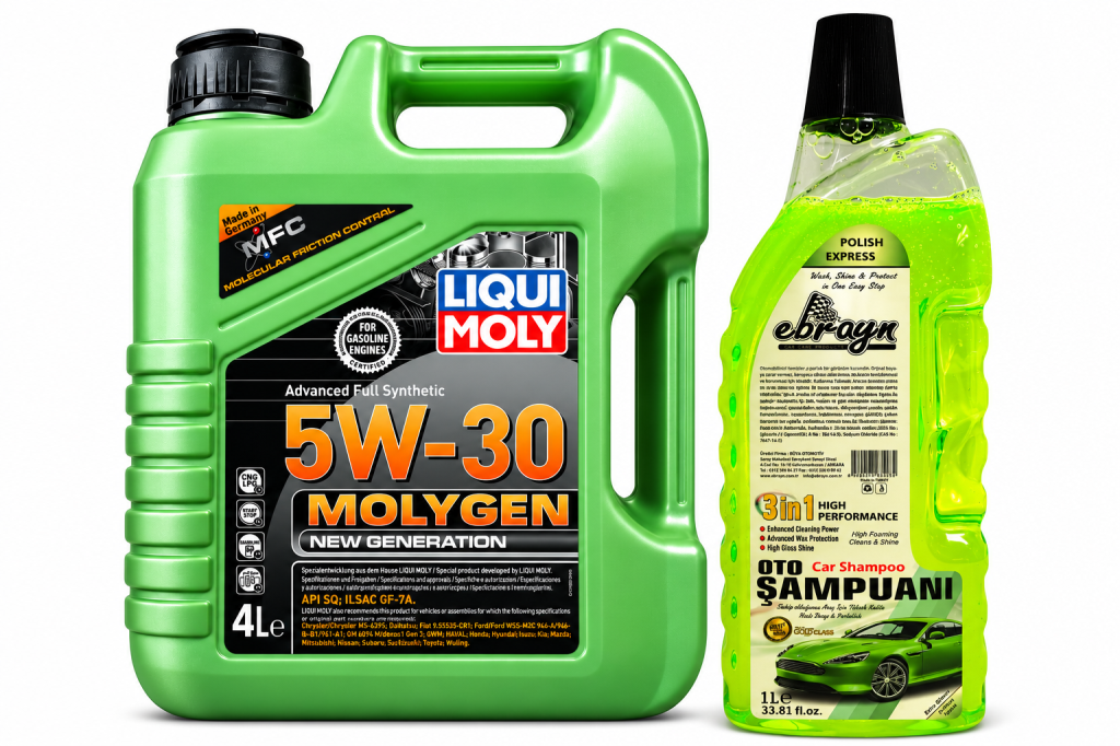 Liqui Moly Molygen New Generation 5W-30 Motor Yağı 4 Litre + Oto Şampuan 1000 ml