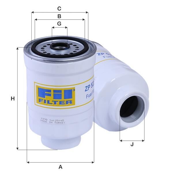 FİL ZP522F YAKIT FİLTRESİ HYUNDAİ ISUZU KİA MITSUBISHI
