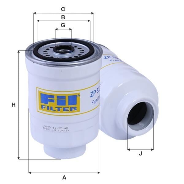 FİL ZP522F YAKIT FİLTRESİ HYUNDAİ ISUZU KİA MITSUBISHI