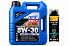 Liqui Moly Longtime High Tech 5W-30 Motor Yağı 4 Litre + Lastik Tamir Kiti 400 ml