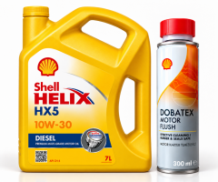 SHELL HELİX HX5 DİZEL 10W-30 7 Litre + Shell Motor ve Karter İçi Temizleyici 300 ml