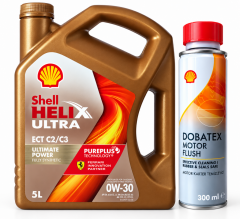 SHELL HELİX ULTRA ECT C2 C3 0W-30 MOTOR YAĞI 5 Litre + Shell Motor ve Karter İçi Temizleyici 300 ml