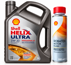SHELL HELİX ULTRA PRO AF 5W-30 5 Litre + Shell Motor ve Karter İçi Temizleyici 300 ml