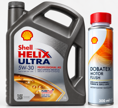 SHELL HELİX ULTRA PRO AG 5W-30 5 Litre + Shell Motor ve Karter İçi Temizleyici 300 ml