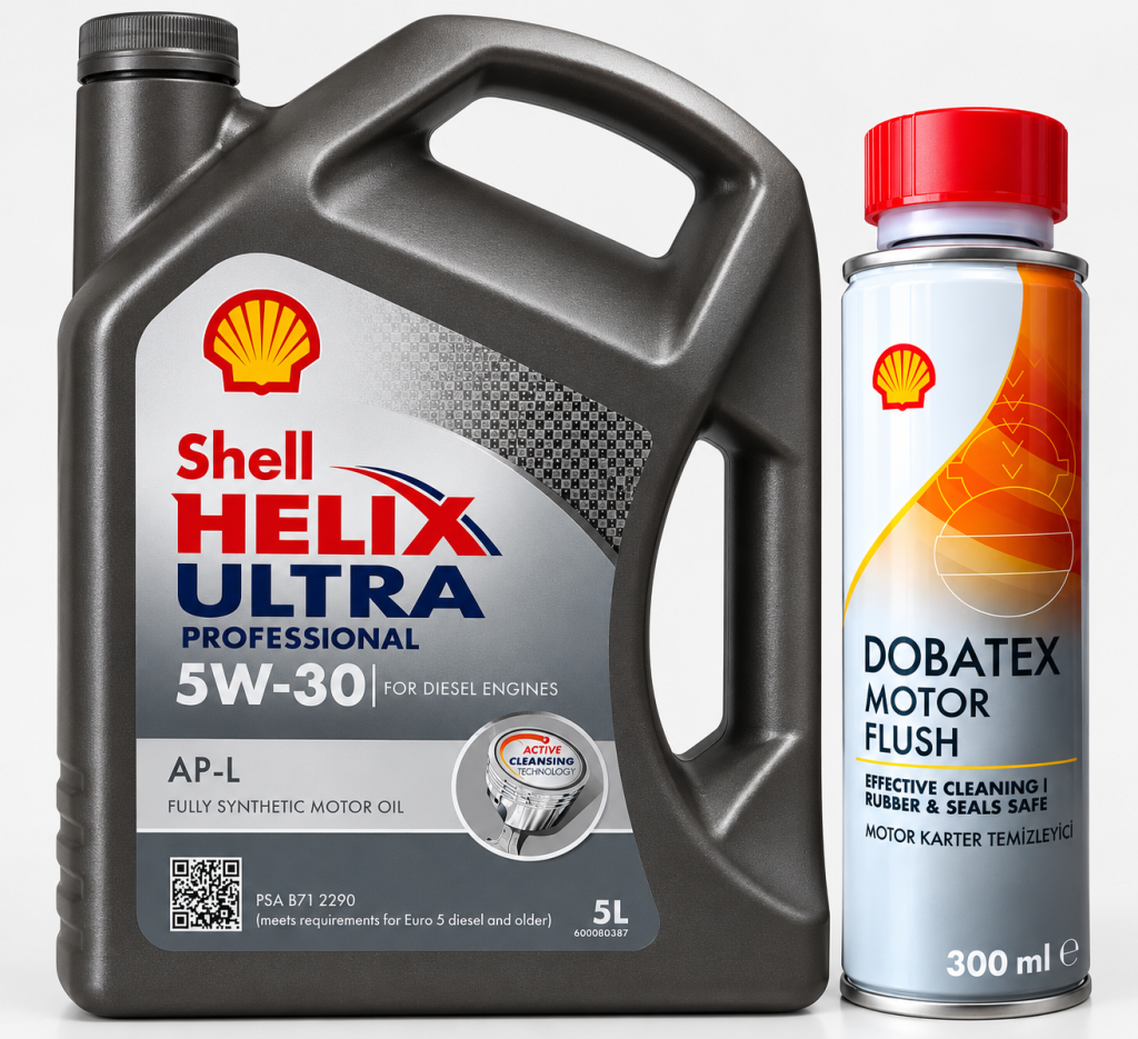 SHELL HELİX ULTRA PRO APL 5W-30 5 Litre + Shell Motor ve Karter İçi Temizleyici 300 ml