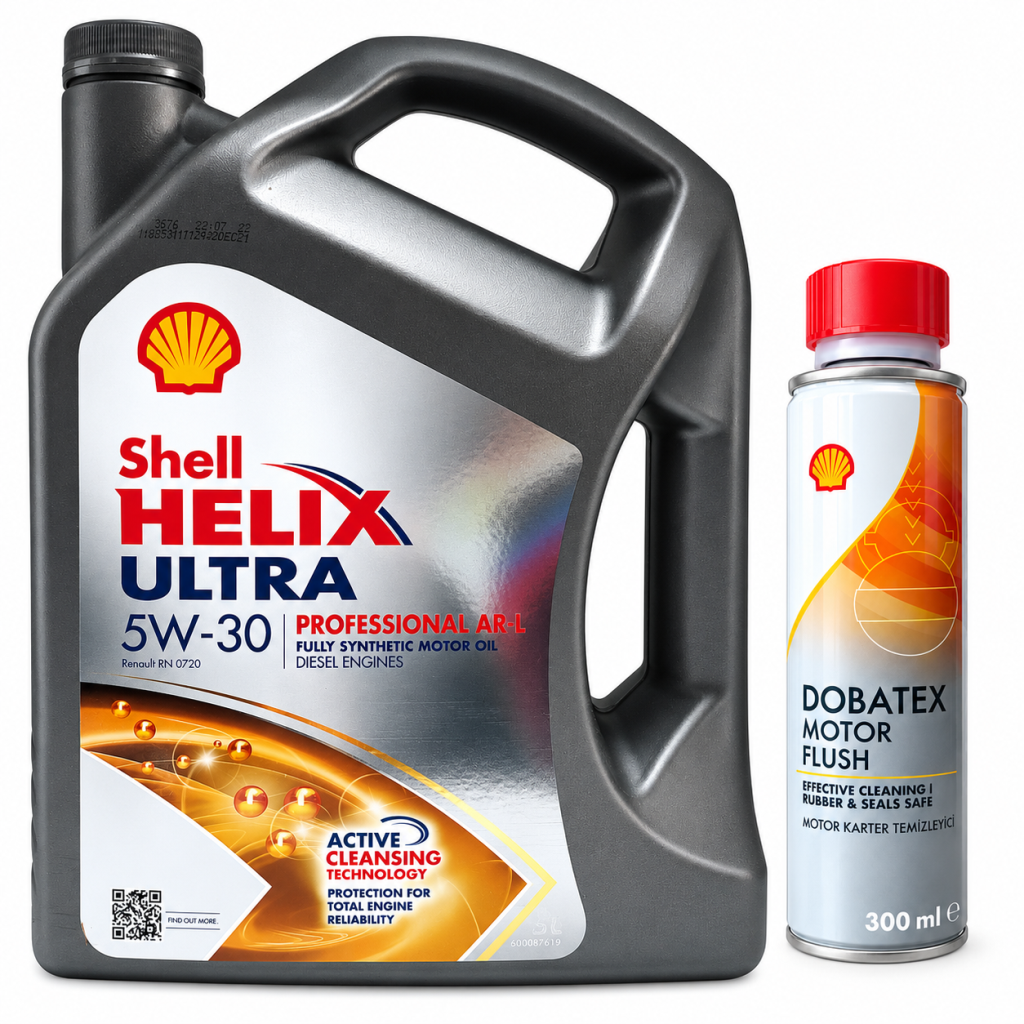 SHELL HELİX ULTRA PRO ARL 5W-30 5 Litre + Shell Motor ve Karter İçi Temizleyici 300 ml