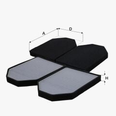 Fil Filtre POLEN FILTRESI KARBONLU A8 95>02 2.5 2.8 3.7 4.2  TDI QUATTRO AAH ACK APR