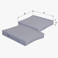 Fil Filtre POLEN FILTRESI FIESTA V 02>08 FUSION 02>12 MAZDA II 1.25 / 1.4 / 1.6 / 1.4CD 03>