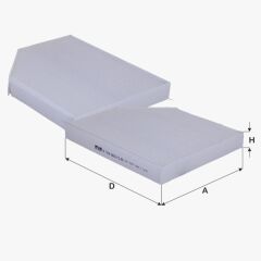 Fil Filtre POLEN FILTRESI AUDI A4 07>A5 08>Q5 08> 1,8TFSI 2,0TFSI 3,0TFSI 3,2FSI