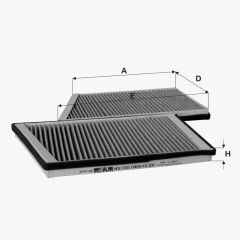 Fil Filtre POLEN FILTRESI (KARBONLU) W203 02>07 CL203 02>08 S203 01>07 C209 02>09 A209 02>10