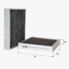 Fil Filtre POLEN FILTRESI OPEL MERIVA A 1.3 / 1.4 / 1.6 / 1.7 03>10 (KARBONLU)