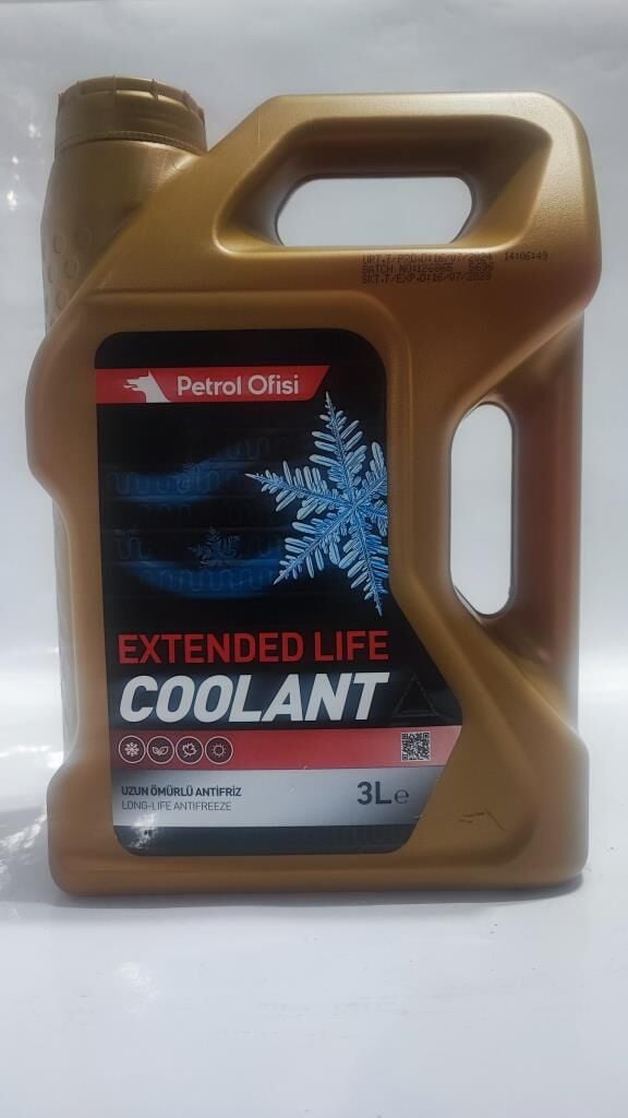 PETROL OFİSİ ANTİFRİZ EXTENDET LİFE COOLANT ORGANİK 3LT Ü.T : 2024