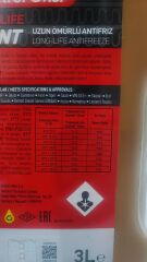 PETROL OFİSİ ANTİFRİZ EXTENDET LİFE COOLANT ORGANİK 3LT Ü.T : 2024