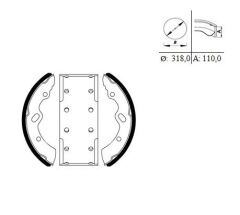 Braxis FREN PABUCLU BALATA ON / ARKA MITSUBISHI FUSO CANTER FE659 FE859 K6722