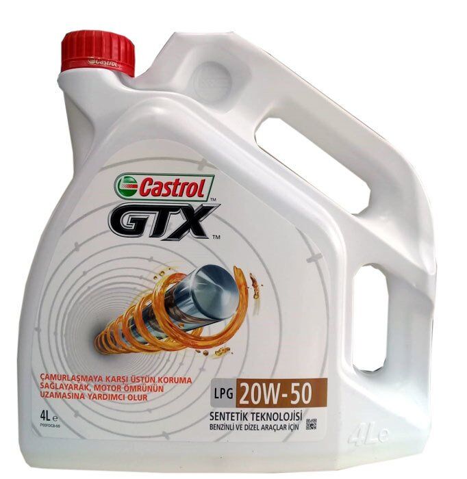 CASTROL GTX 20W-50 LPG 4LT ÜRETİM :2025