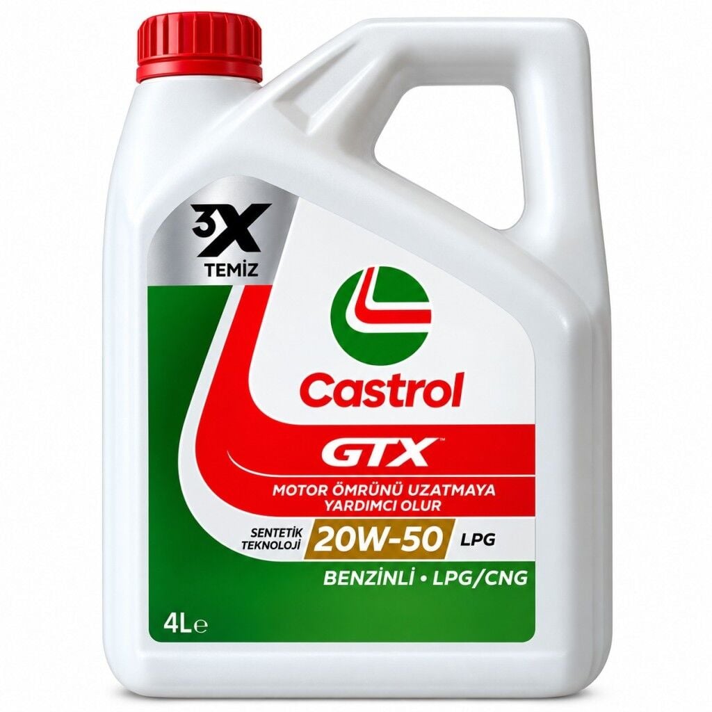 CASTROL GTX 20W-50 LPG 4LT ÜRETİM :2026