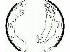 Bosch ARKA FREN BALATASI PABUC KAMPANA GENIS TIP HYUNDAI HYUNDAI ACCENT 1.3 1.5. 1.6 2000-2005 EXCEL 1990-