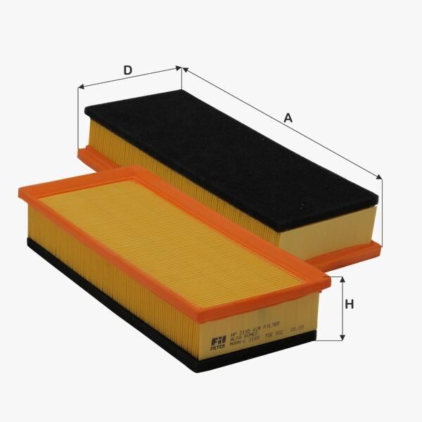 Fil Filtre HAVA FILTRESI ALFA ROMEO 147 1.6 16V 2.0 01>10 GT 2.0 JTS 1.8 TS 03>10