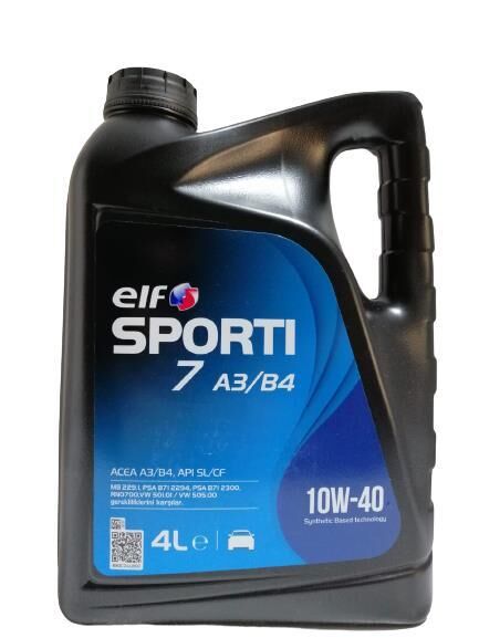 ELF SPORTİ 10W-40 MOTOR YAĞI 4LT Ü.T : 2021