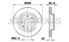Braxis ON FREN DISKI AYNASI HYUNDAI ACCENT ERA 2006-2011 KIA RIO 2005-> I20 2007-> 256MM