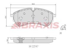 BRAXIS FREN BALATASI ÖN CRAFTER 2.0 TDI 16-