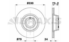 Braxis FREN DISKI ON BMW F30 F32 F34 F36 F22