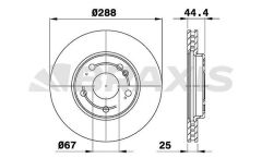 Braxis FREN DISKI ON A-CLASS W169 04>12 B-CLASS W245 05>11