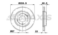 Braxis FREN DISKI ON (HAVALANDIRMALI) A-CLASS W168 97>04