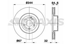 Braxis FREN DISKI ON W212 11>15 S212 11>15 C204 11> C207 09>16 A207 14>16