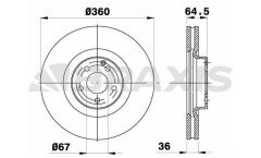 Braxis FREN DISKI ON C219 05>10 W211 02>08 W221 11>13 C216 11>13 R230 03>12 R172 12>