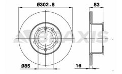 Braxis FREN DISKI ON W460 79>93 W461 93>00 W463 11>