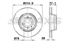Braxis FREN DISKI ON BMW E38 94>01