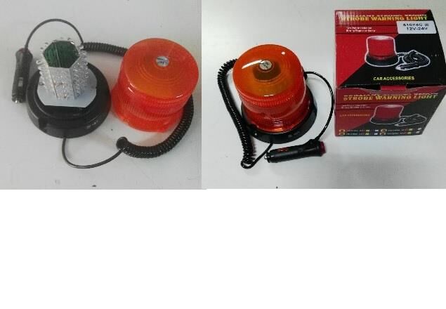 İKAZ LAMBASI DÖNER BUTONLU ÇAKAR MIKNATISLI 12-24V