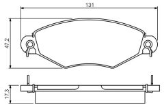 Bosch ON FREN BALATASI P206 1.4HDI 1.1 / 1.4 / 1.6 / 1.9 98> P206+ (T3E)1.4 / 1.6 06>KANGOO 1.9D (TEL SEGM